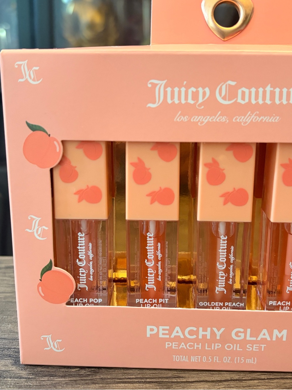 Juicy Couture Peachy Glam Peach Lip Oil Set - set of 5pcs - Picture 2 of 7